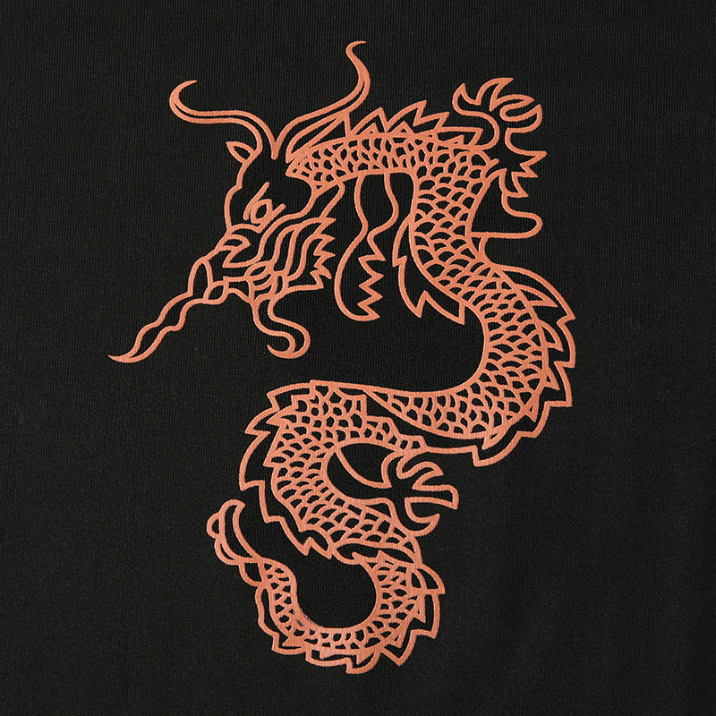 Chinese Style Dragon Totem Print Bodysuit